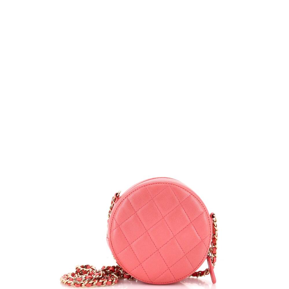 Chanel Round Clutch With Chain Quilted #241959C28B - Picture 4 of 7